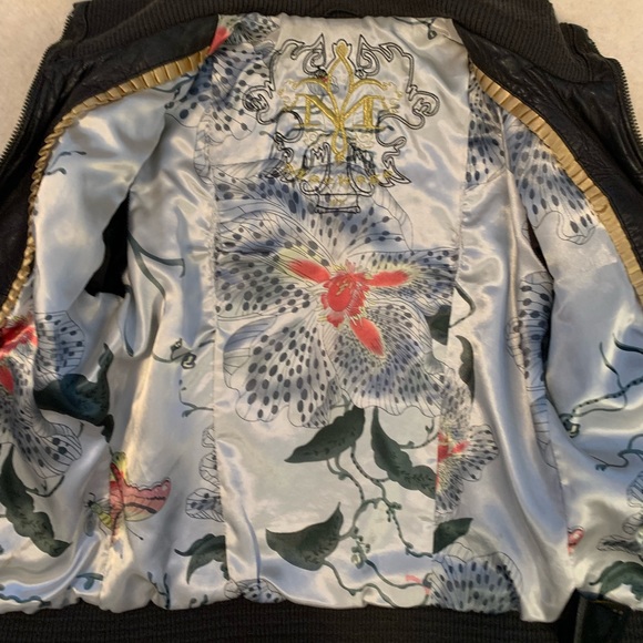 Mackage Leather Bomber Jacket - Picture 3 of 5